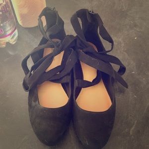 Black Ballerina flats size 11
